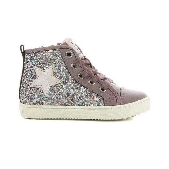 Baskets enfant fille lacets élastiqués lot rose