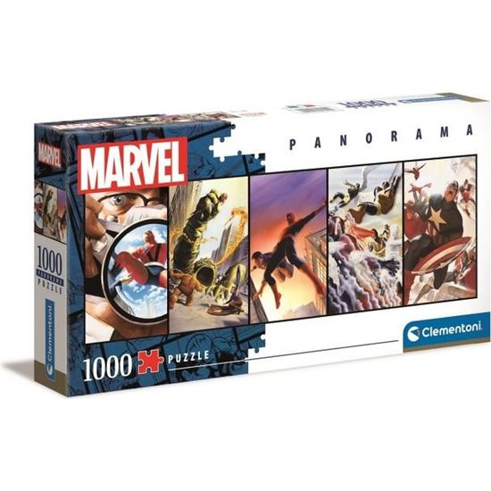 Puzzle - Clementoni - Panorama 1000 pièces - Marvel 80 - Fantastique - Blanc