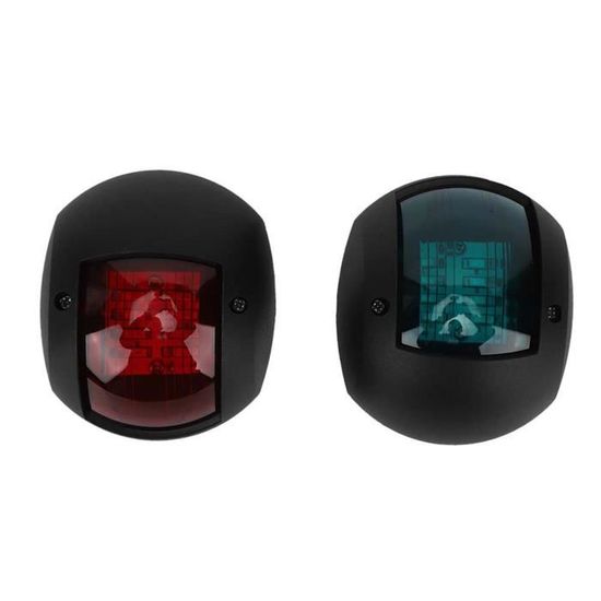 2Pcs Signal Lampe Rouge Vert LED Étanche Bateau Navigation Lumière 12V 24V (Blanc) Feu de signalisation de navigation Feu latéral pour bateau Feu de