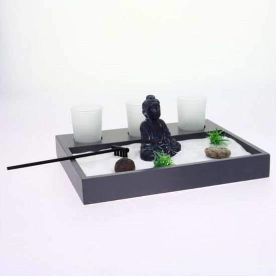 Jardin Zen D Interieur Avec 3 Photophores Et Achat Vente Jardin Miniature Jardin Zen D Interieur Av Cdiscount