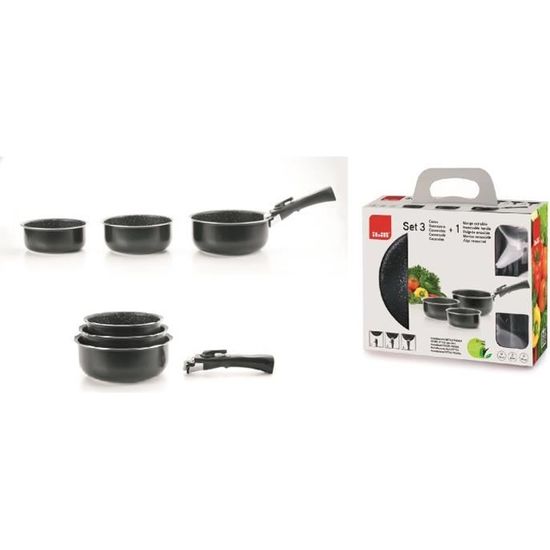Saucière IBILI 0,7L Aluminium Induction - Avec Bec Verseur Et Couvercle Verre - Antiadhésive Sans PFOA