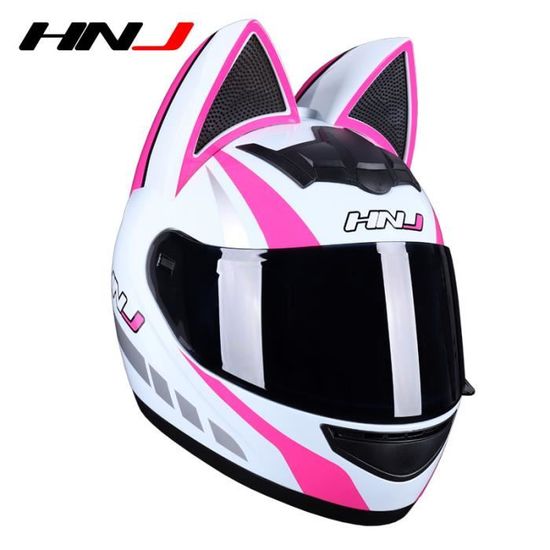 Casque Moto Femme avec Oreille de Chat | Antre du Motard
