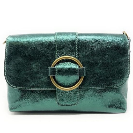 Sac bandouli re VERONE Vert sapin iris Achat Vente VERONE