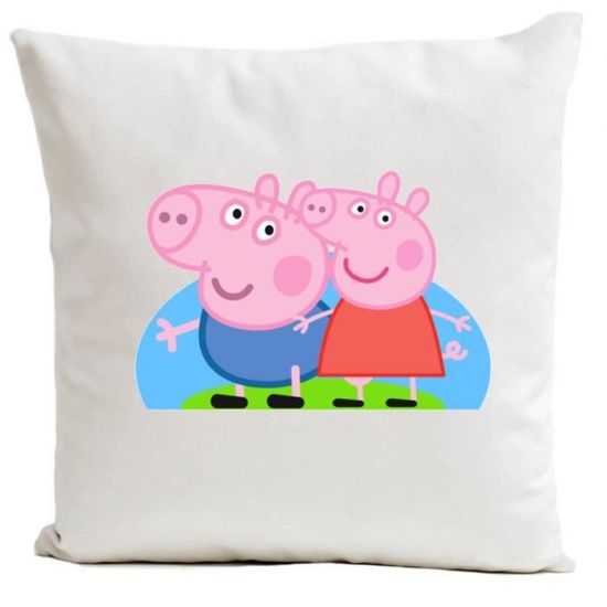 Coussin imprimé 100% polyester, PEPPA PIG SEASON - Rose - - nu