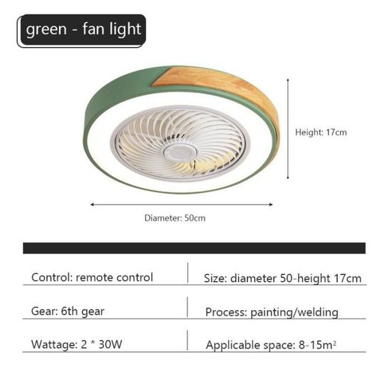 Plafonnier LED Avec Ventilateur De Plafond - Télécommande - 5 Pales - Blanc - Neuf