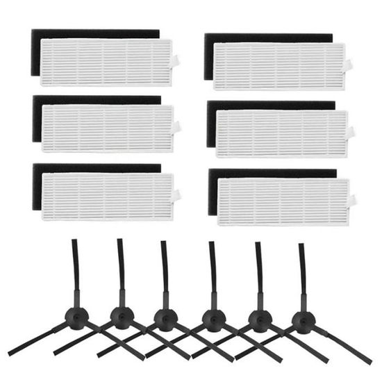 Kit Manutenzione Aspirapolvere Robot Ricambi Per Robot Aspirapolvere ECOVACS DEEBOT E Yeedi - 2 Spazzole Principali, 6 Laterali, 4 Filtri HEPA, 3 Stracci Accessori Per DEEBOT OZMO 920 950 N8