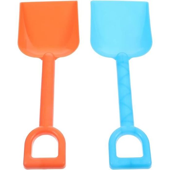 2 Pelles De Plage/enfant - 40 Cm - Plastique Coloré Avec Manche En Bois - Pour Sable Et Neige