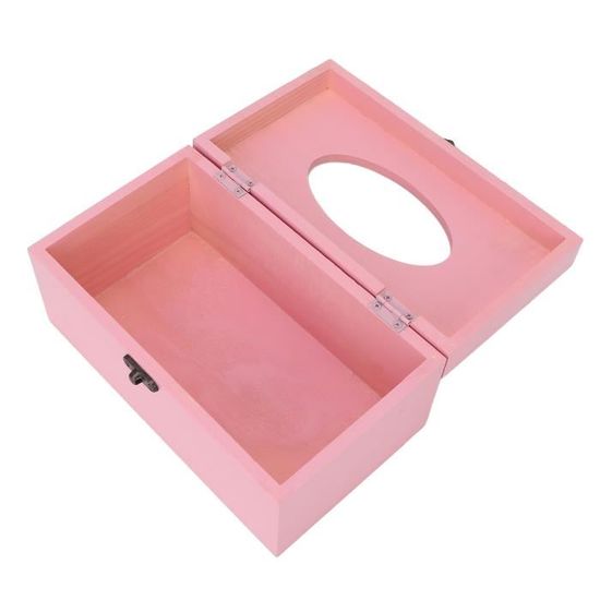 Boîte à Mouchoirs En Bois Avec Couvercle Pompe - 22x12x9 Cm - Distributeur De Mouchoirs, Rangement Salle De Bain, Décoration Maison