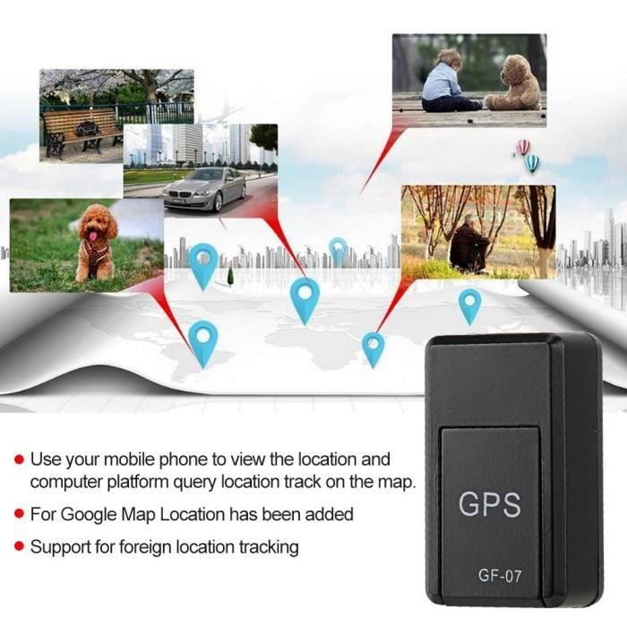 GF-07 Mini GPS Localisateur d'alarme véhicule magnétique GSM GPRS Dispositif suivi en temps réel 150mA -LAT