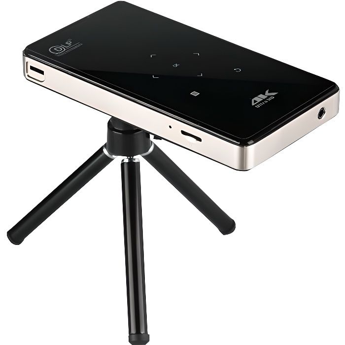 Mini Vidéoprojecteur Projecteur Intelligent DLP 1Go+8Go Portable 4K 1080P Wifi Android Full HD HDMI AV 3D Cinéma Maison