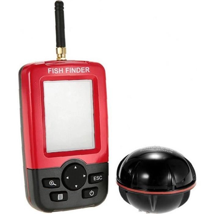 Fish Finder Sonar Profondeur de détection sans fil portable Rétro-éclairage coloré affichage mer Pêche à la carpe