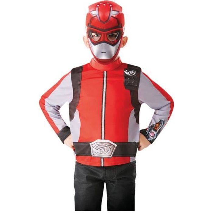 Top et masque rouge Power Rangers enfant - Rouge