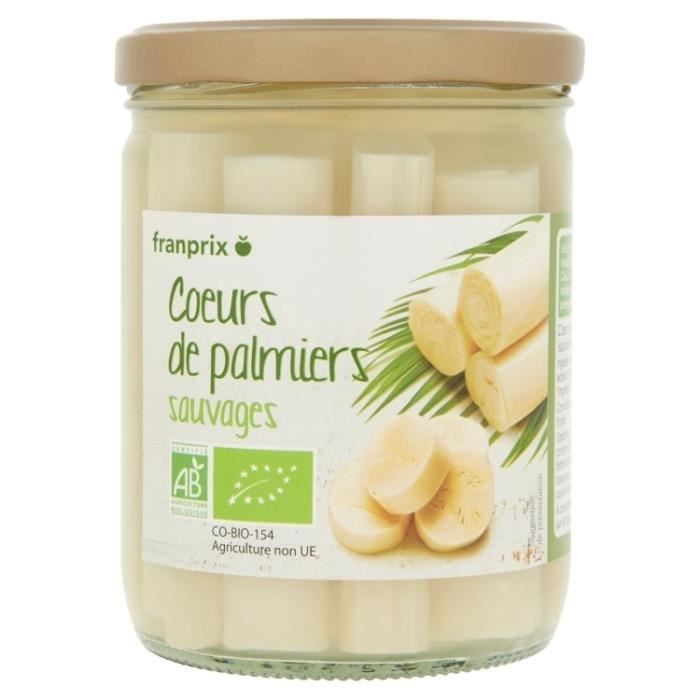 Cœurs de palmiers bio sauvages 400g franprix