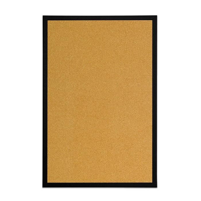 Tableaux en liège Bi-Office Tableau d'affichage en liège, avec Cadre en MDF Noir, 60x40 cm 13936