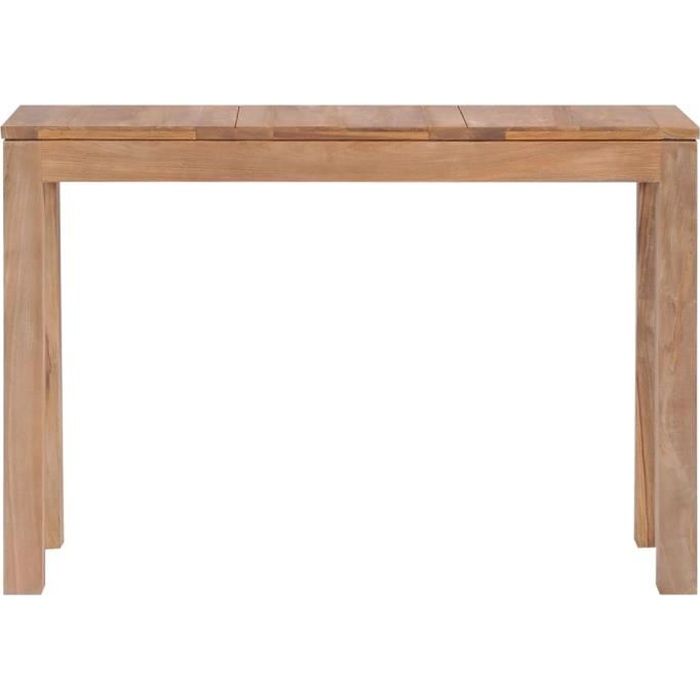 Style Élégance Chic - Console - Table console Armoire console Table d'appoint Bois de teck et finition naturelle 110 x 35 x 76 cm