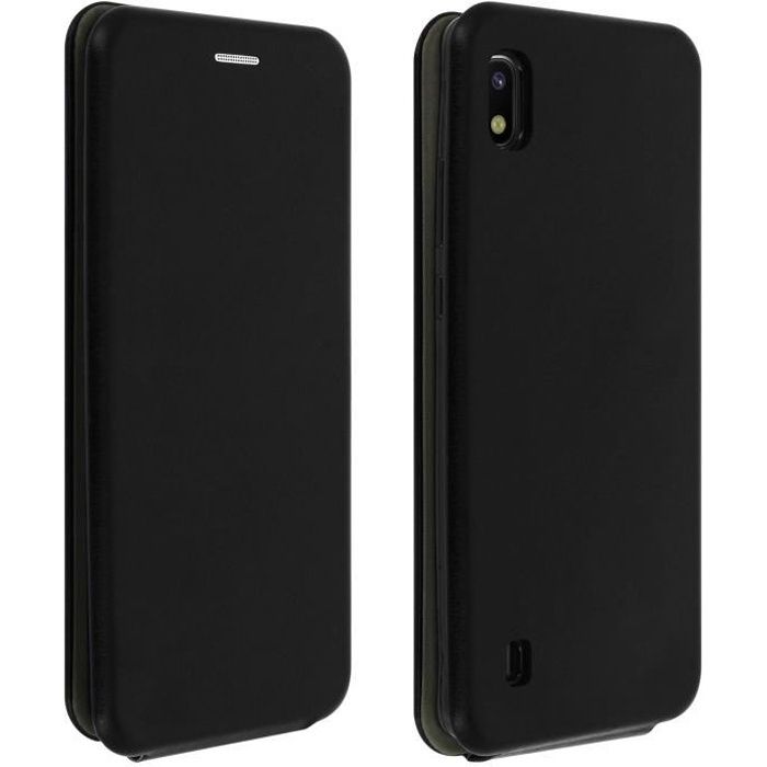 Étui Samsung Galaxy A10 Housse Clapet vertical Cuir Porte-carte Noir