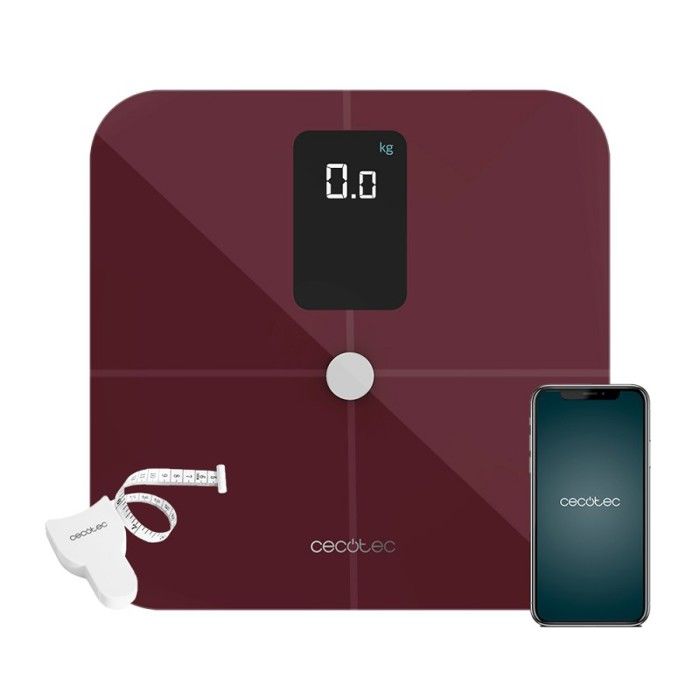 Cecotec Pèse-Personne Surface Precision 10400 Smart Healthy Vision (Grenat)