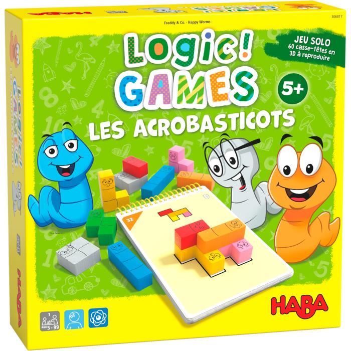 HABA - Logic! GAMES Les acrobasticots - Jeu de logique - Jeux de Société Enfant 5 ans et +