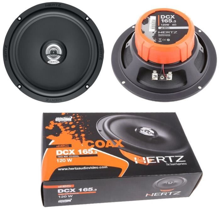 2 HAUT-PARLEURS HERTZ DCX165.3 coaxiaux 2 voies 16,50 cm 165 mm 6,5\