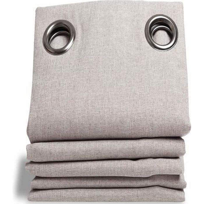 Rideau Isolant Thermique Hiver DUNE Brume 260 x 145