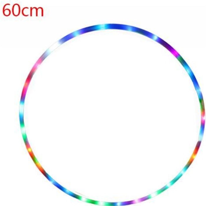Hula hoop-10 lumières détachables colorées, diamètre variable coloré 60