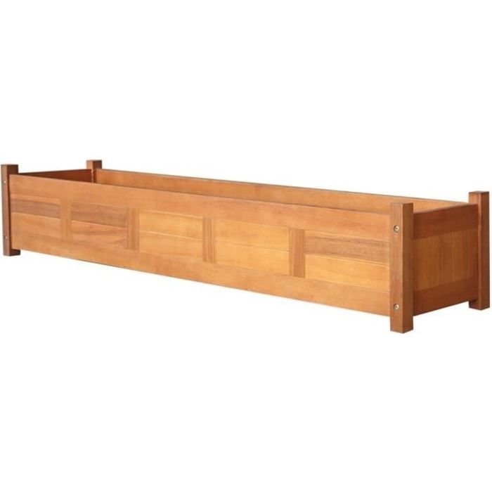 Economique Jardinière Bois d'acacia 150 x 30 x 25 cm