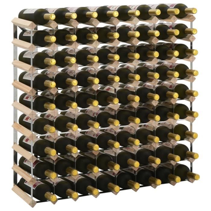 Magnfique Casier à bouteilles pour 72 bouteilles Pinède solide