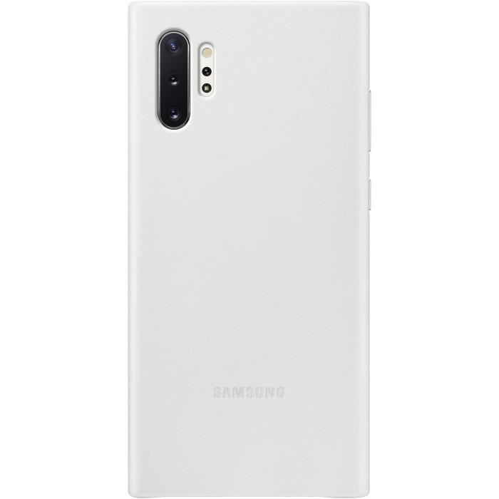 Coque cuir Blanc Note10+