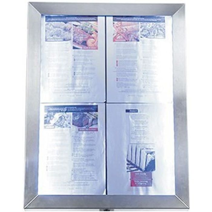 PORTE MENU LED GAMME CLASSIC EN ACIER FIXATION MUR