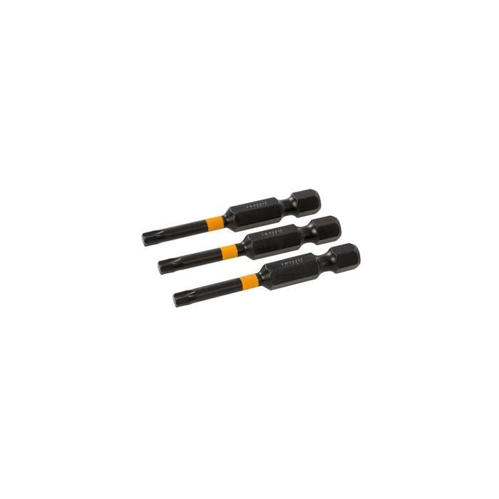 Lot de 3 embouts de vissage impact Torx T20 - L. 50 x Q. 6,35 mm - 573611 - Triton