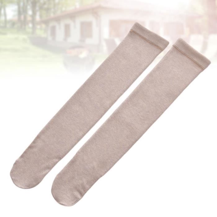 1 Pair Women Cotton Stocking Stylish Color Cold Protection Socks Long Tube Lady for Autumn ABATTANT WC - REHAUSSEUR WC