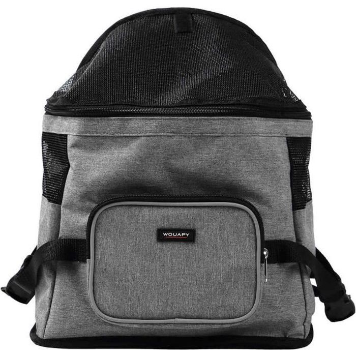 Wouapy - Sac de Transport Ventral pour Chien - Gris