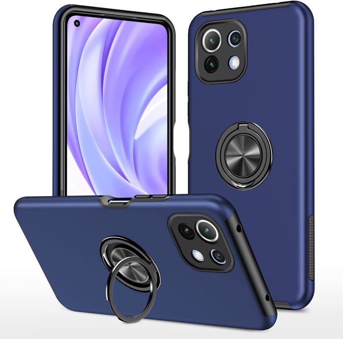 SEAHAI Cover per Xiaomi Redmi Note 12 PRO 4G, Custodia Ultra Sottile ed Elegante in Silicone TPU, Glitter Placcatura Phnom Penh Design Cover Antiurto Case con 360° Anello Supporto, Nero