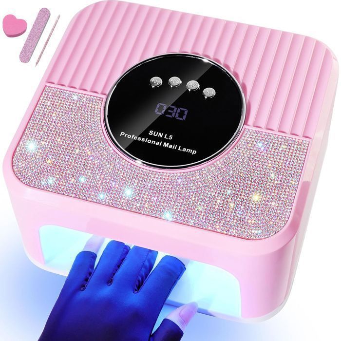 Lampes UV Ongles 268W BYONDSELF® Lampe à Ongles LED Professionnelle avec 4 Minuteries 45 Perles de Lampe Brillant Rose