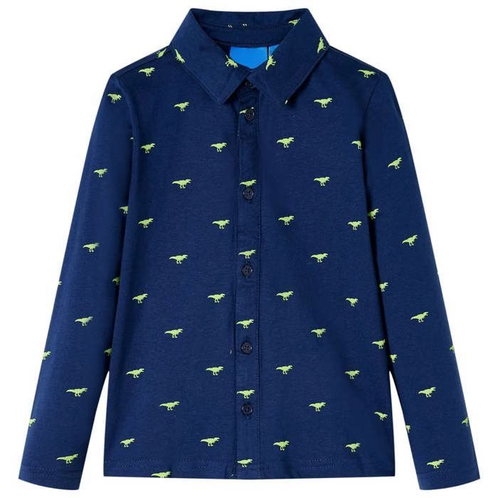 Chemise pour enfants bleu marine 92/104/116/128/140 Chemise pour enfants bleu marine 92/104/116/128/140