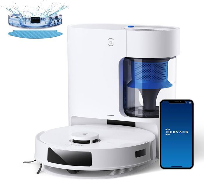Robot Aspirateur Laveur Proscenic Q8 Max+ - 8000Pa, Vidage Auto, Navigation LiDAR - Pour Poils Animaux, Sols Durs Et Tapis