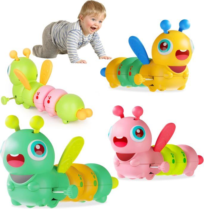 4 Jouets à Remonter Pour Bébé – Abeilles Qui Marchent, Motricité Et Couleurs Dès 3 Mois