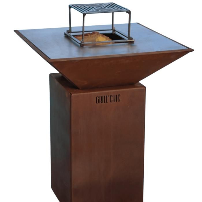 Brasero Auvergnat Corten Normal Carre 62 Simple Cuve