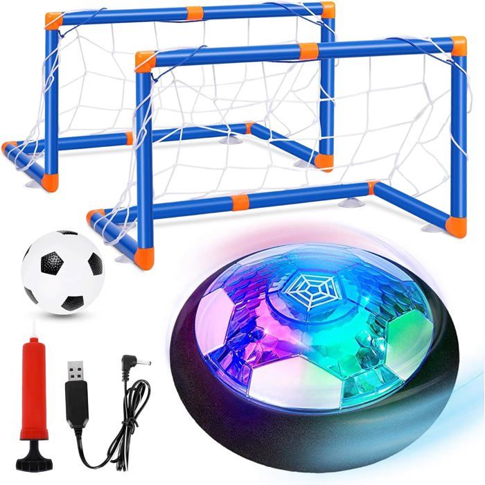 Air Power Football Con Luces LED Y 2 Porterías – Balón Flotante Recargable Para Juegos En Interior Y Exterior
