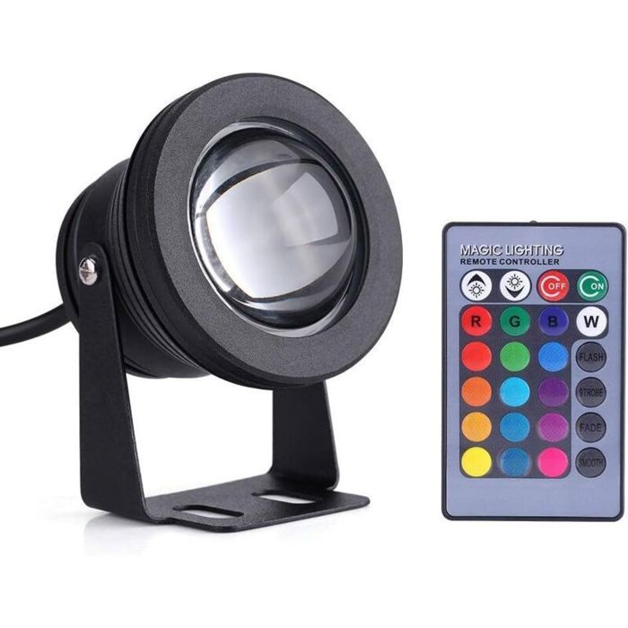 jardin piscine Spot LED - Lumière de piscine hors sol étanche Spot LED RVB à changement de couleur extérieur Spot LED