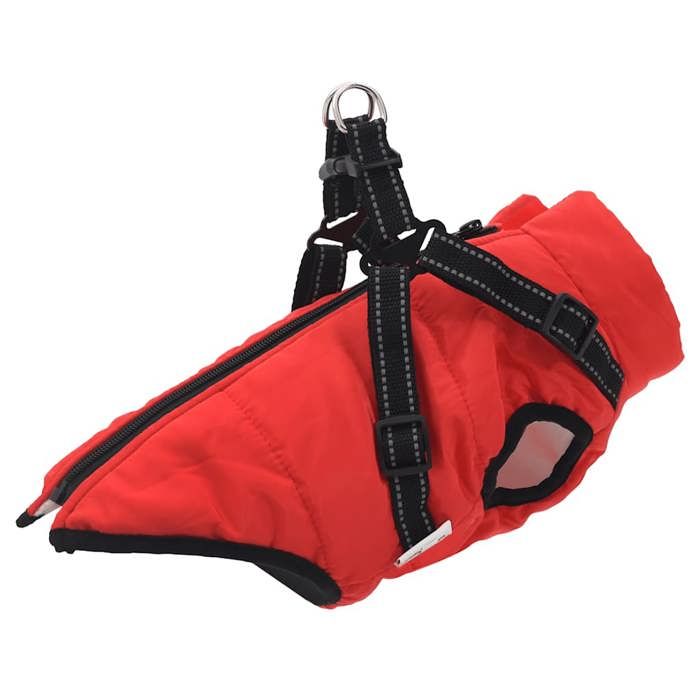 Rouge Manteau pour chien - Vêtement pour chiens - avec harnais - imperméable réfléchissant L24 A2371 Rouge Manteau pour chien - Vêtement pour chiens - avec harnais - imperméable réfléchissant L24 A2371