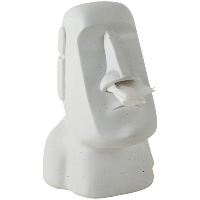Boîte à mouchoirs statue Moai île de Pâques – distributeur rétro serviettes pour hôtel maison café Label