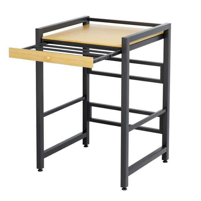 Armoire Lave-Linge et Sèche-Linge Etagère de Salle de Bain pour Meuble WC ou Machine à Laver Multifonction Solide Noir