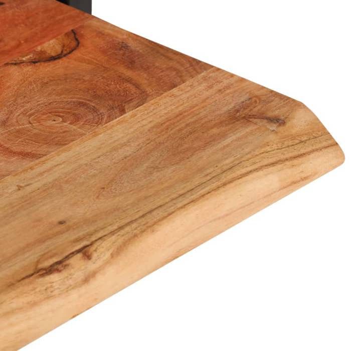 MEUBLE DE SEJOUR Brun - MODE étagères murales - 2 pcs - 80x25x35 cm Bois dacacia et acier Nettoyer facile_09_2007