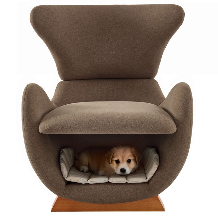Fauteuil individuel style animal tissu résistant aux griffes refuge pour chats et petits chiens siège lounge salon