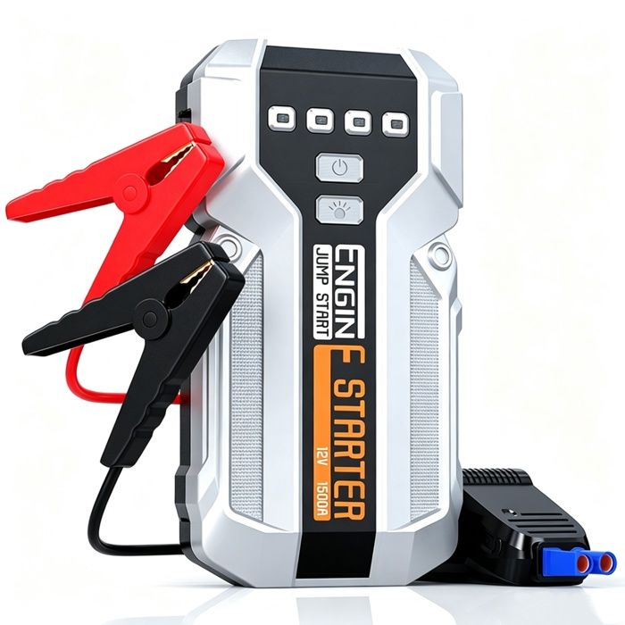 Booster de Batterie 2000A Démarreur de Voiture Portable 12V 8000mAh Lampe LED Type‑C Démarreur pour véhicule essence et diesel