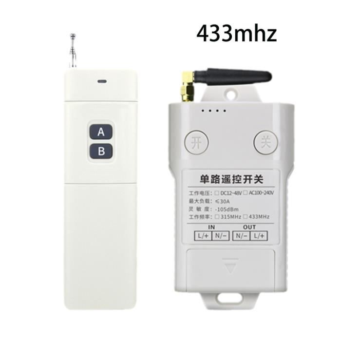 Interrupteur Télécommande 433 MHz Relais Sans Fil - Pour Appareils CC - Neuf Sodial