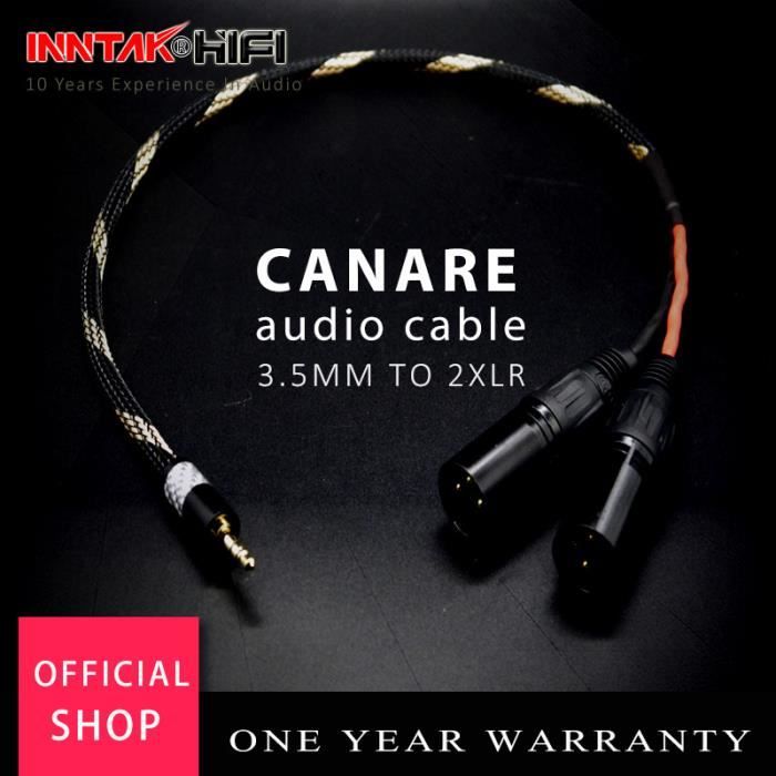 Câble Mâle Vers XLR Femelle, Plaqué Or 6,35 Mm, Connexion