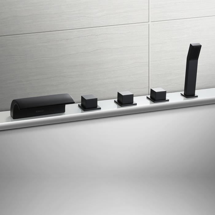 Kinse-Robinet-Cascade-Baignoire-Noir-5-Trous-avec-...