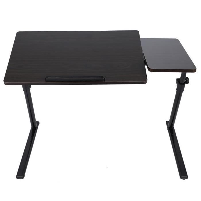 Table De Lecture De Hauteur 50 76cm Reglable Laterale Pour Ordinateur Portable Pour Une Lecture Facile Noyer Fonce Achat Vente Bureau Table De Lecture De Hauteur Cdiscount
